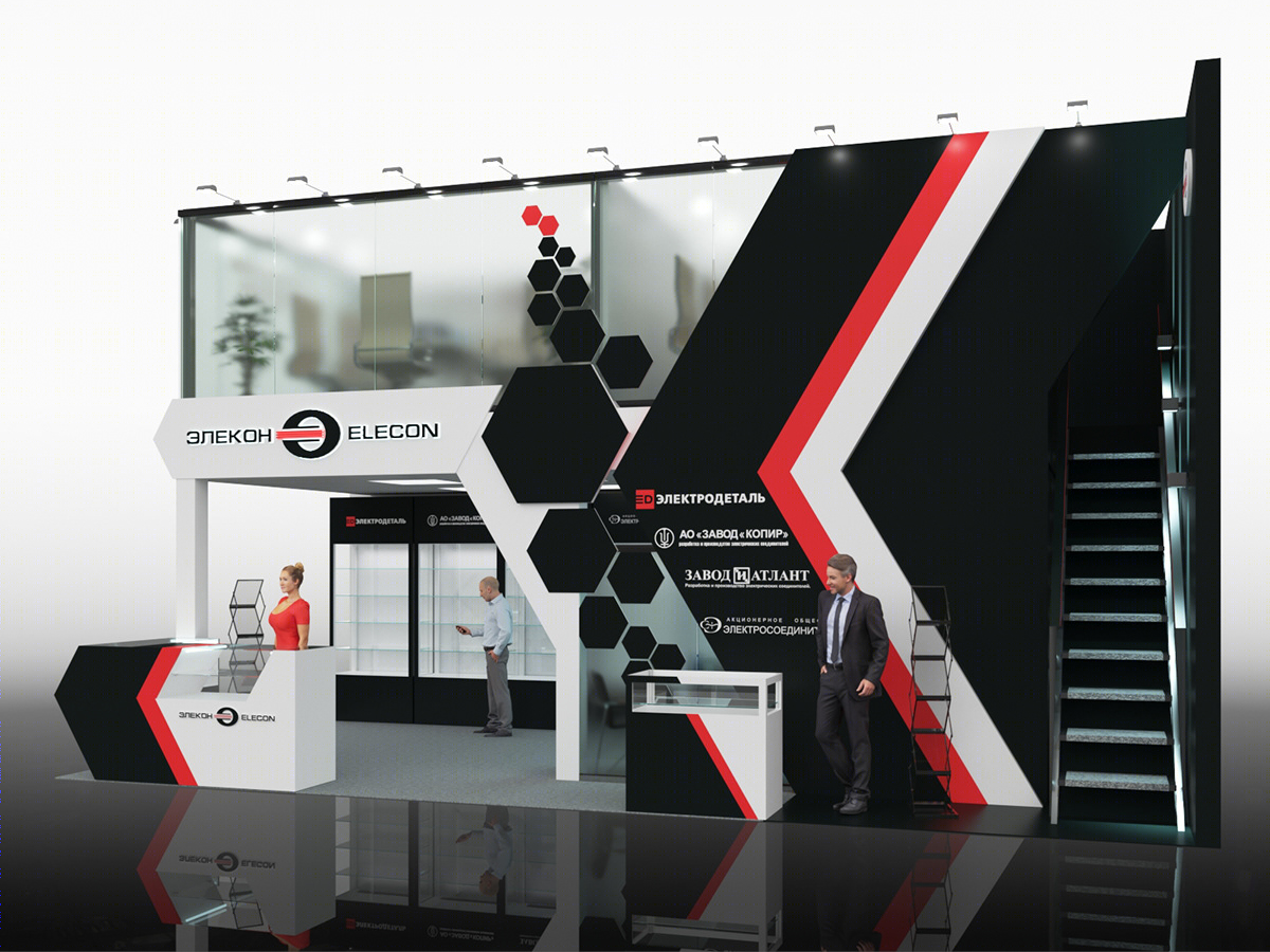 Anastasiya Gushchina丨展厅丨Exhibition stand for an electrical company-3