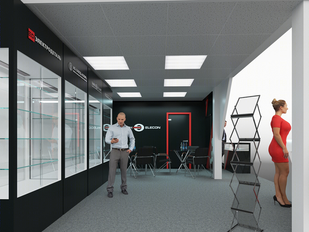 Anastasiya Gushchina丨展厅丨Exhibition stand for an electrical company-4