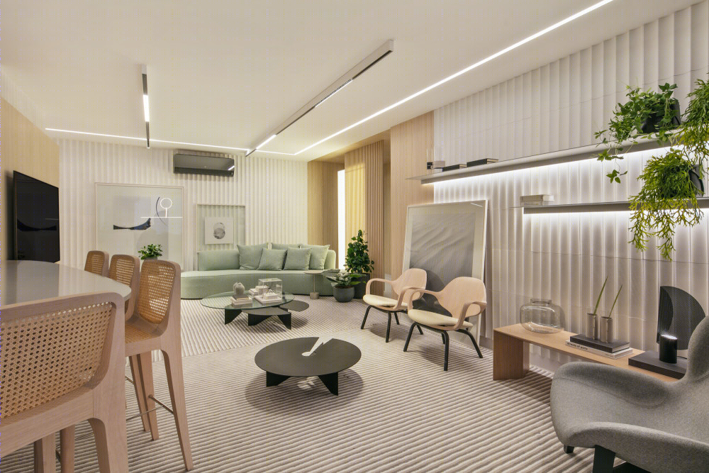 巴西宁静公寓设计，自然元素与现代化家具的融合-21