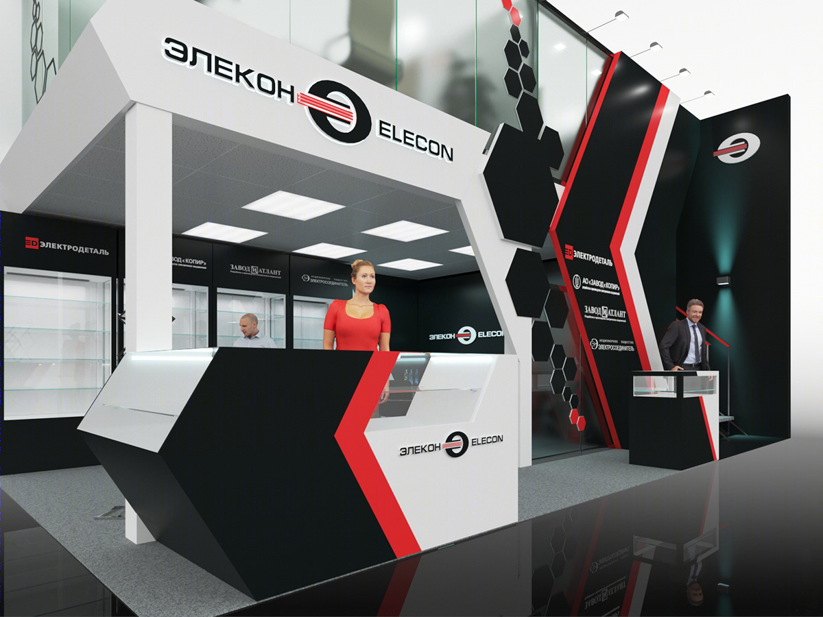 Anastasiya Gushchina丨展厅丨Exhibition stand for an electrical company-5