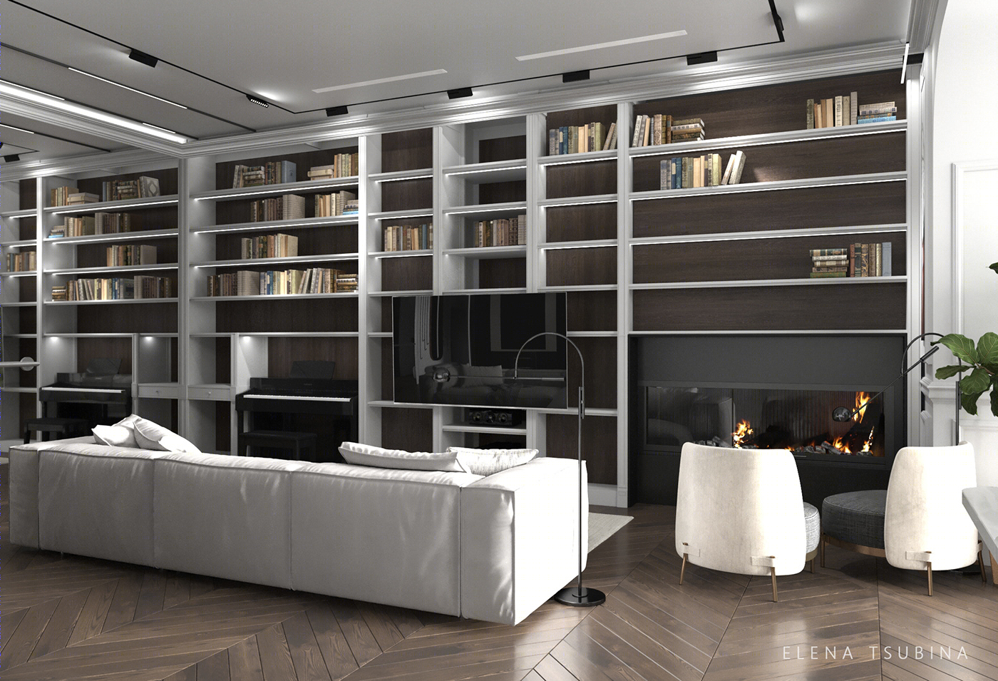 Anastasiya Gushchina丨平层丨Царский дом. Центр Киева. Проект реализован. Гостиная-5