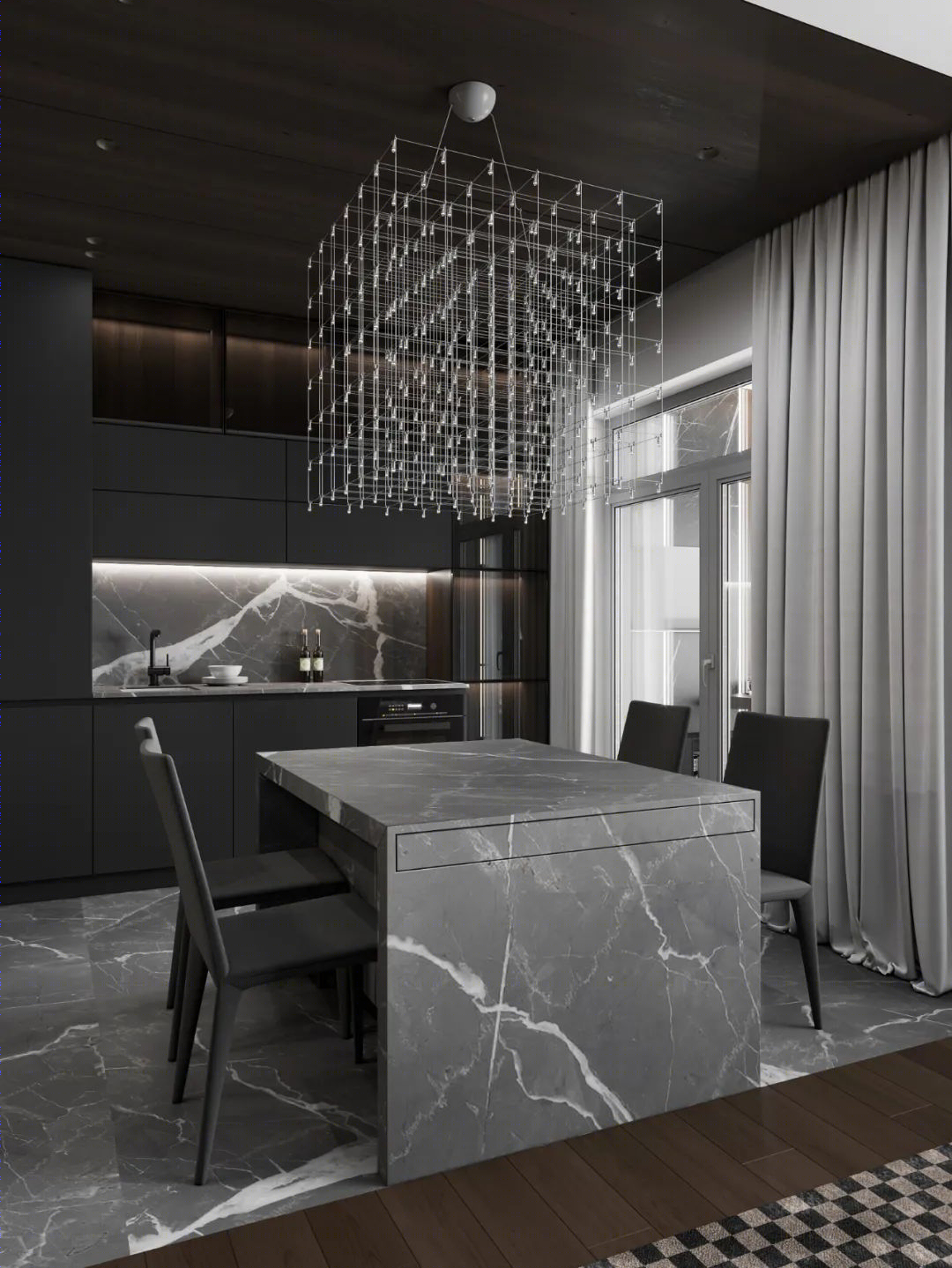DE&DE 新作 | 95m²简约私宅,大理石与原木的和谐-63