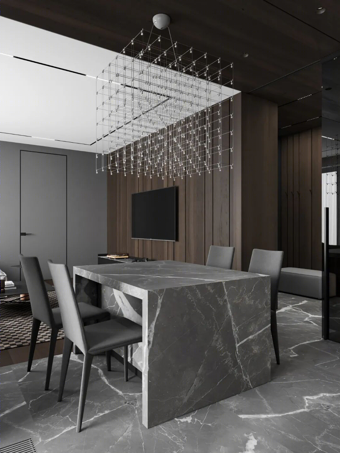 DE&DE 新作 | 95m²简约私宅，大理石与原木的和谐-64