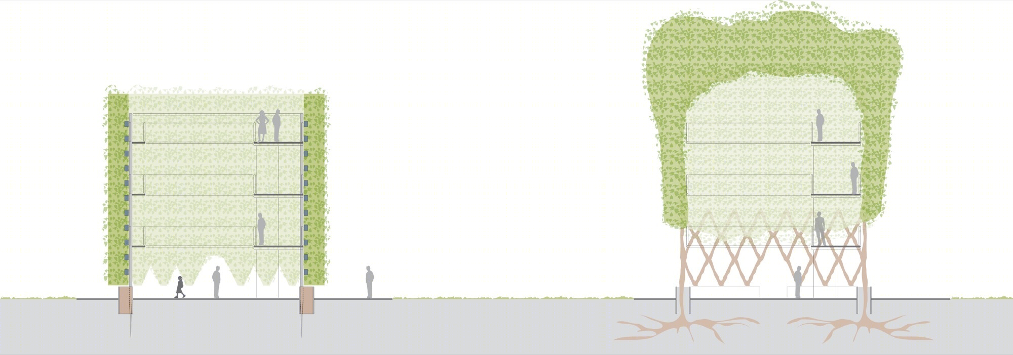 绿色魔方 · 城市垂直口袋公园的创新设计-16