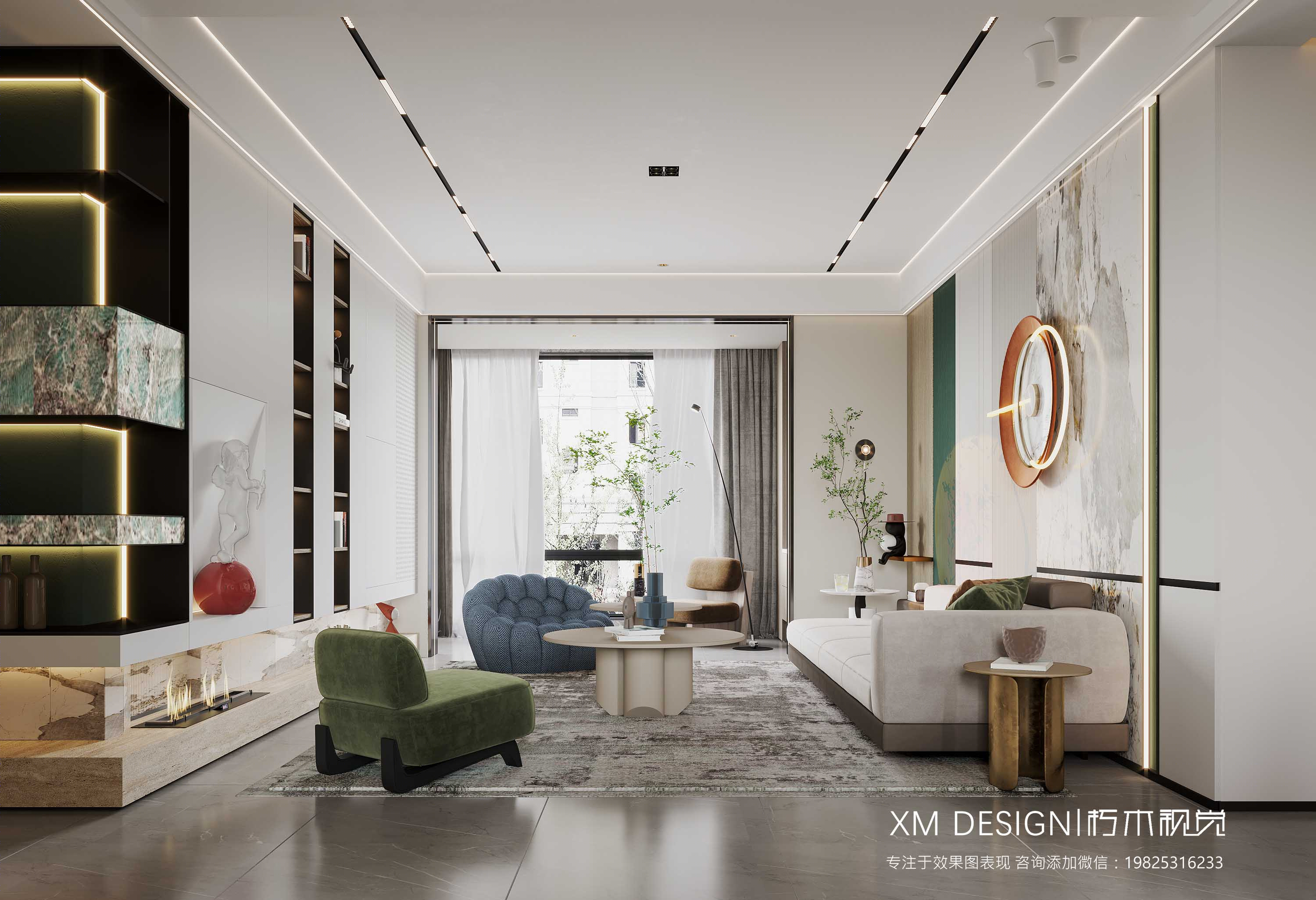 现代风格客餐厅设计丨朽木视觉-6