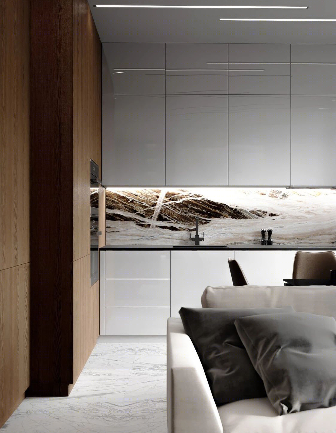 85㎡现代简约公寓设计丨LESH Studio-9