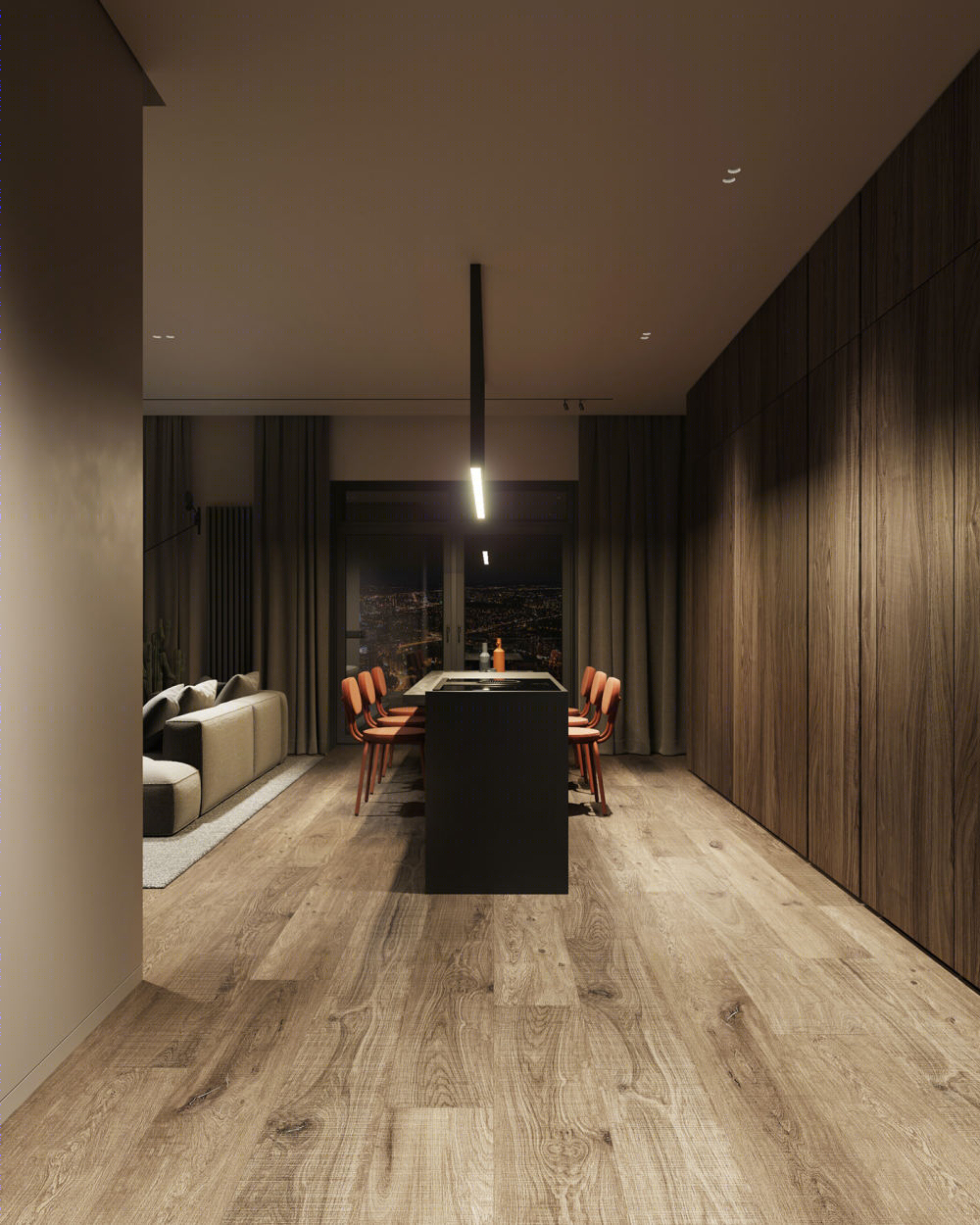 自然色彩的简约公寓设计丨Mikhail Startsev-37