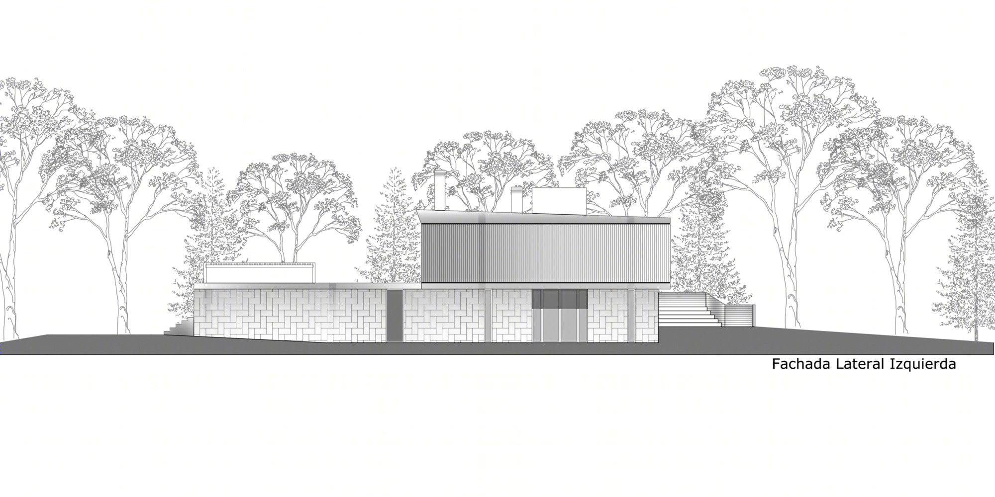 阿根廷 Golf House 别墅，高差地形上的优雅空间-32