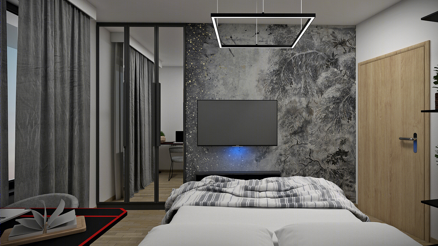 Anastasiya Gushchina丨平层丨2 bedroom flat for 2 brothers-3