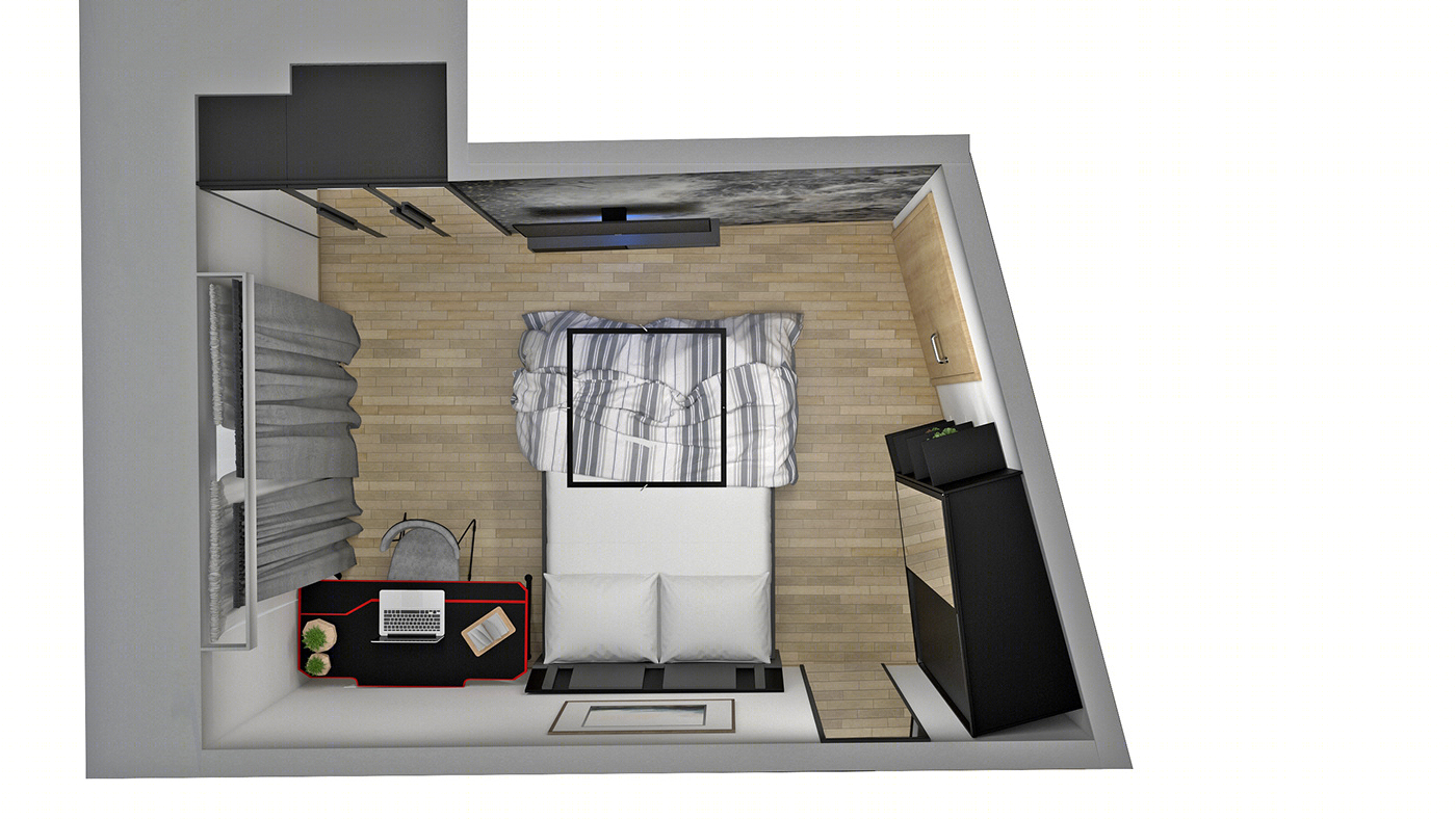 Anastasiya Gushchina丨平层丨2 bedroom flat for 2 brothers-6