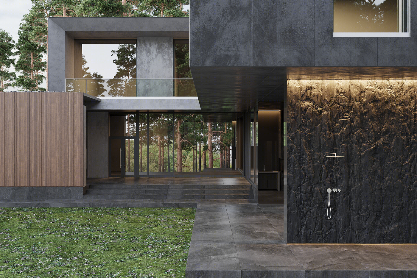 Anastasiya Gushchina丨别墅建筑丨IN THE WOODS-1