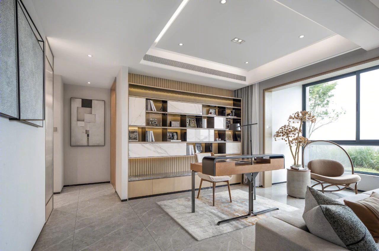 77㎡的小房子，也能住出豪宅体验？打通客餐厨书空间，真实现！-12