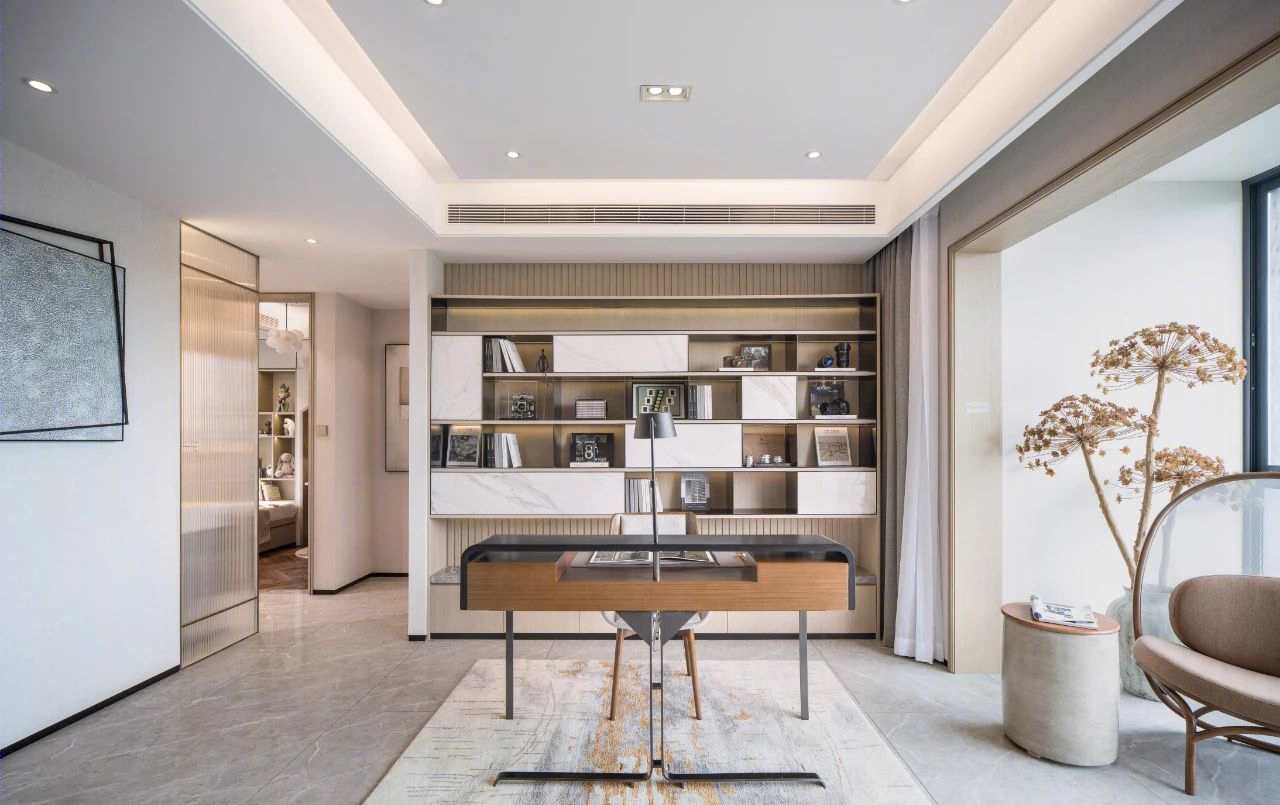 77㎡的小房子，也能住出豪宅体验？打通客餐厨书空间，真实现！-13