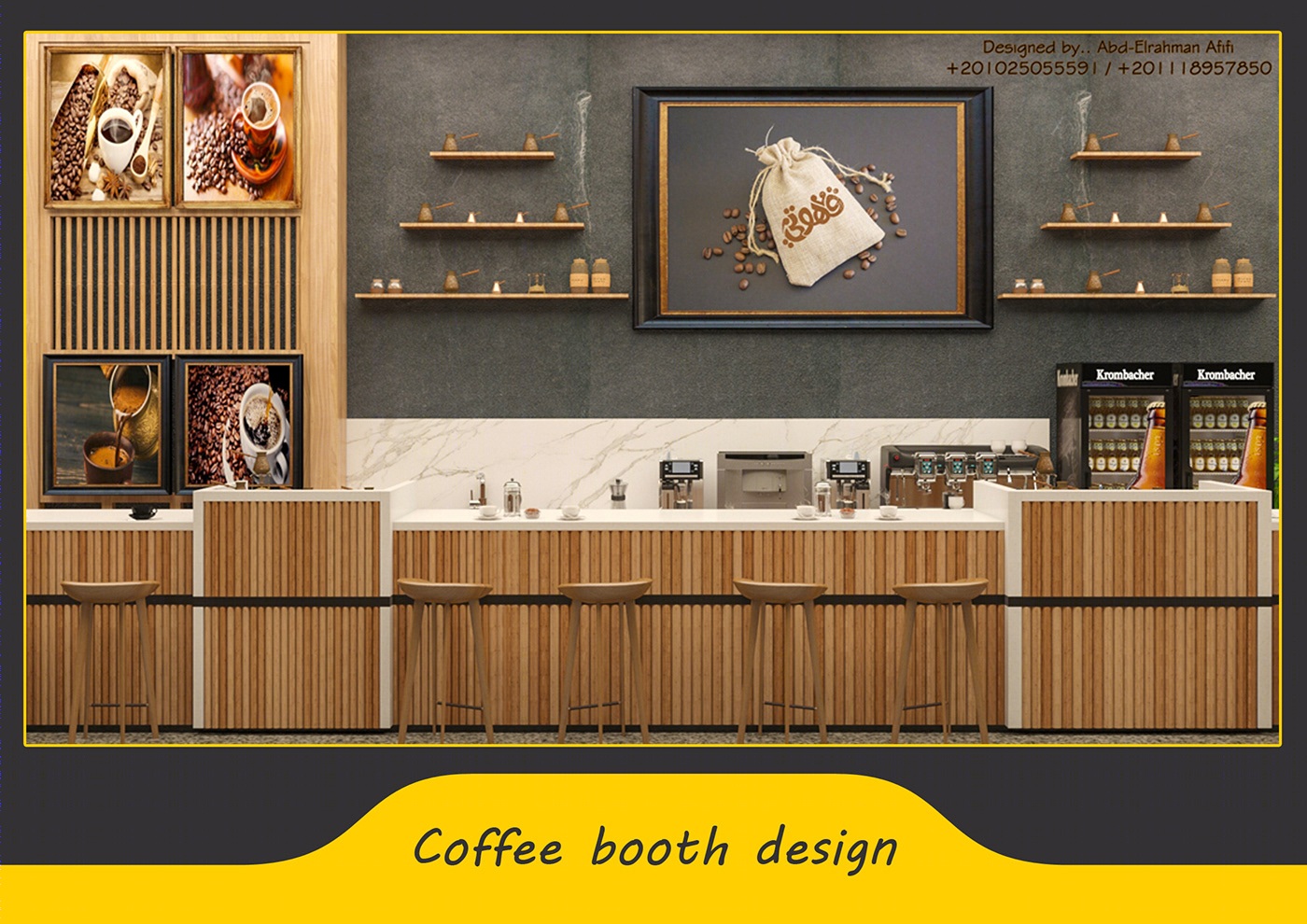 Anastasiya Gushchina丨咖啡店丨Coffee booth design-1