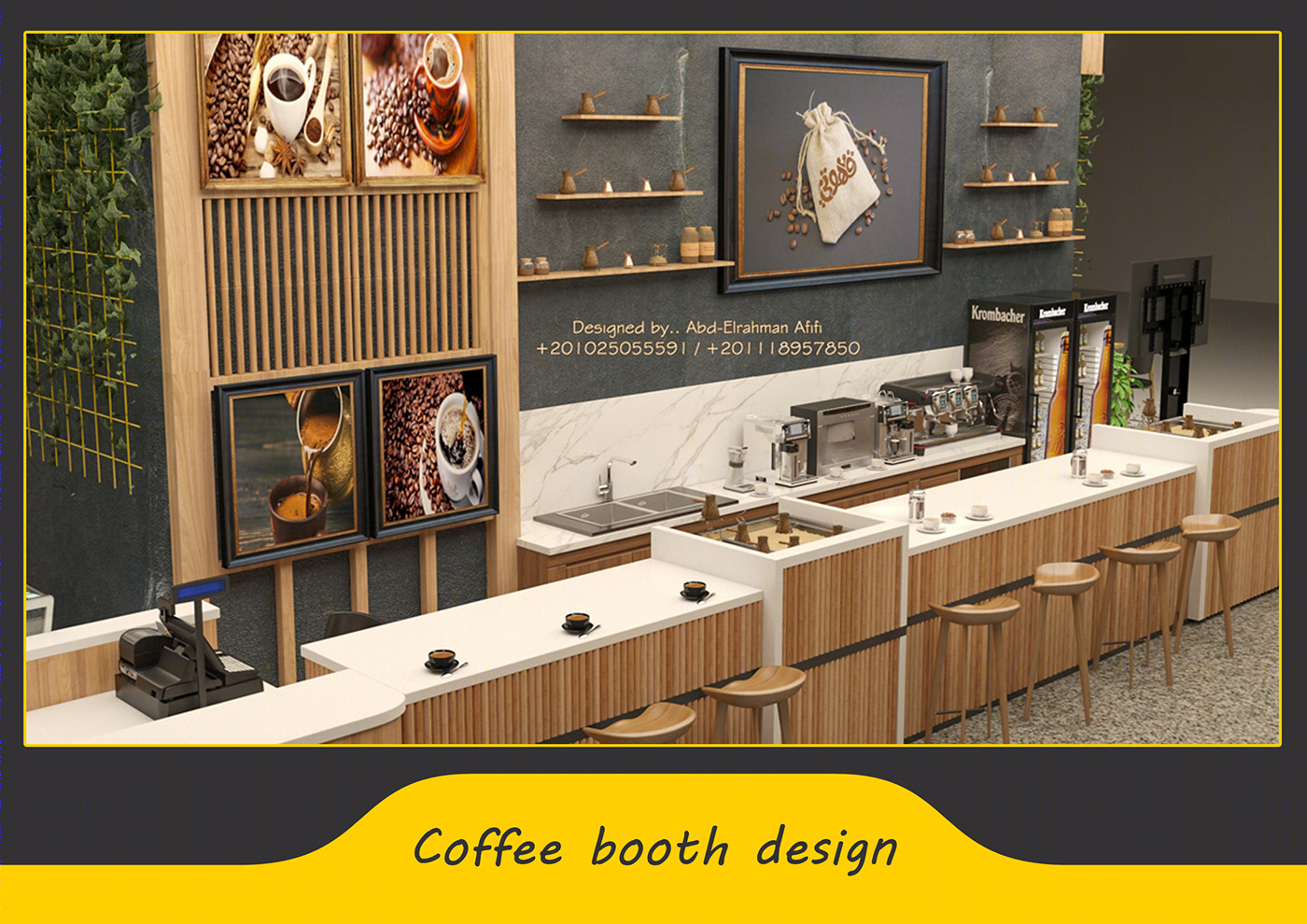 Anastasiya Gushchina丨咖啡店丨Coffee booth design-2