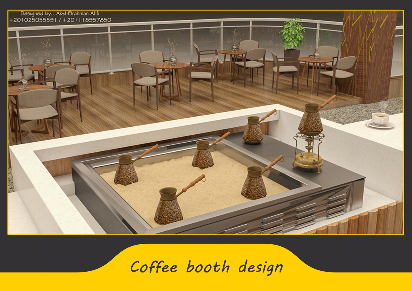 Anastasiya Gushchina丨咖啡店丨Coffee booth design-3