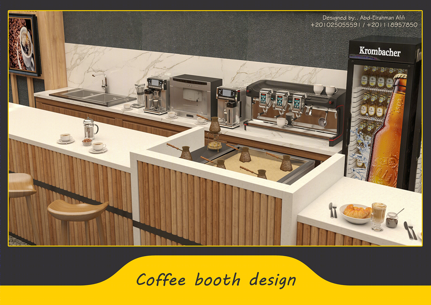 Anastasiya Gushchina丨咖啡店丨Coffee booth design-4