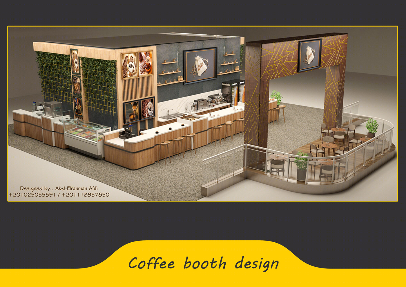 Anastasiya Gushchina丨咖啡店丨Coffee booth design-5