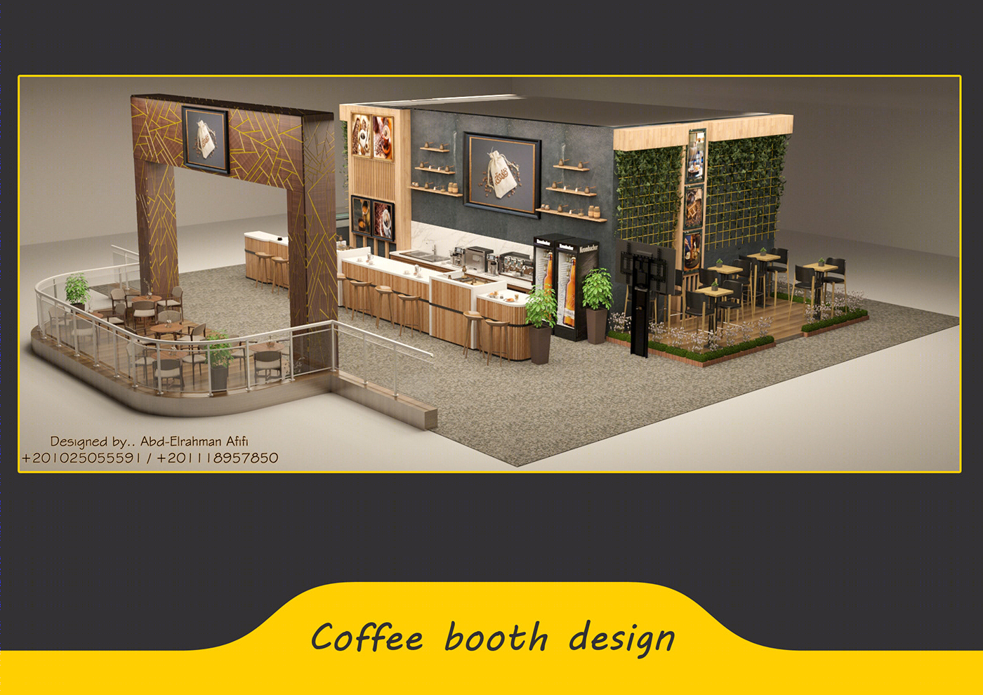 Anastasiya Gushchina丨咖啡店丨Coffee booth design-6