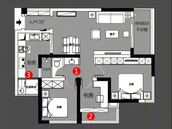 《无界》现代简约住宅,通透空间与功能改造的完美结合-11
