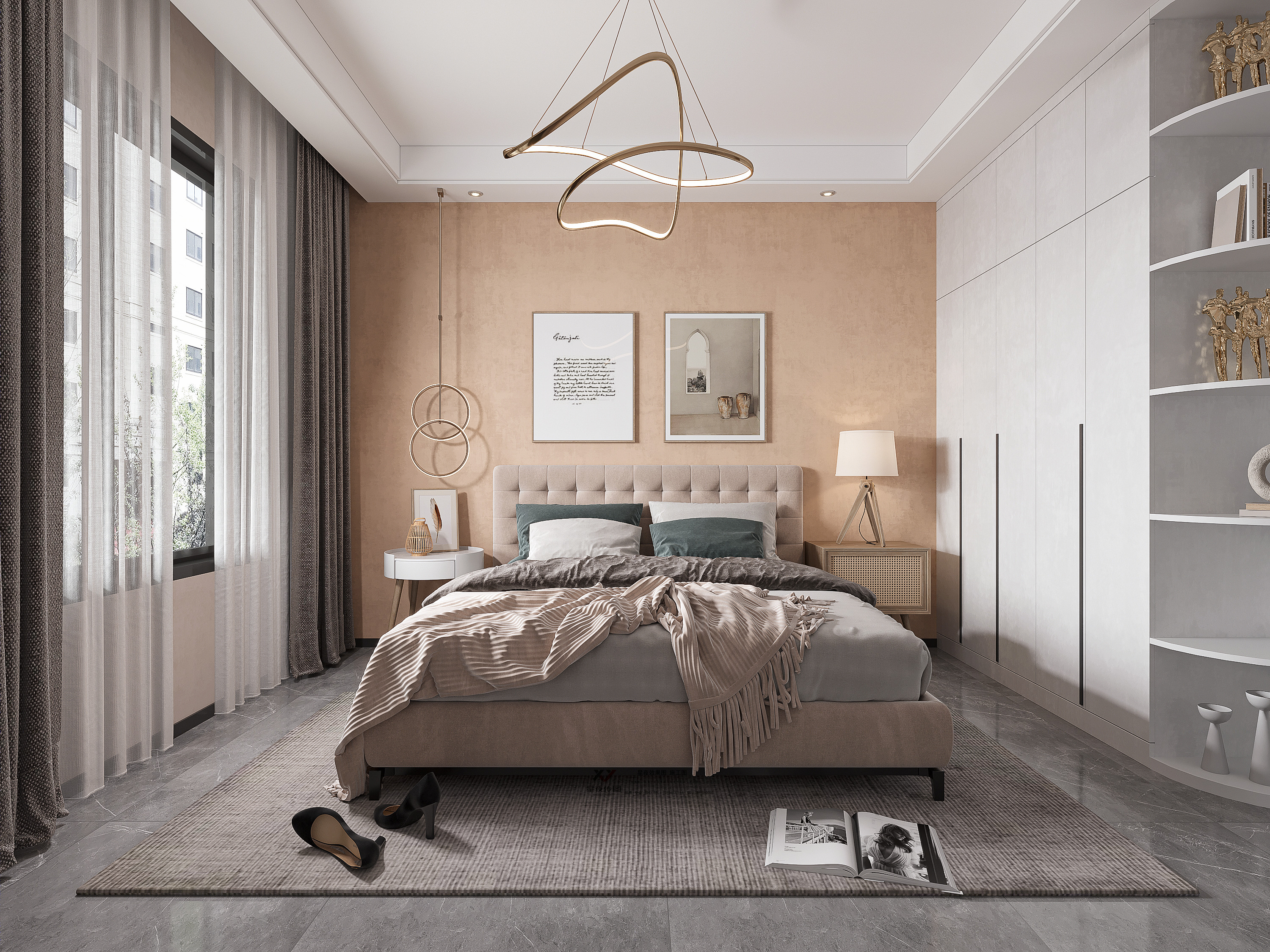 简约大气与舒适雅致兼备的现代空间设计-9