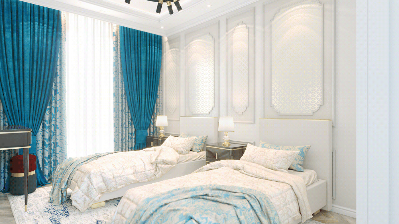 Anastasiya Gushchina丨酒店丨GUEST BED ROOM-1