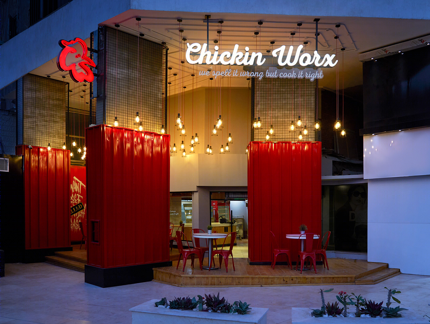 Chickin Wor· Restaurant 设计丨埃及开罗丨By Make Design Firm-3