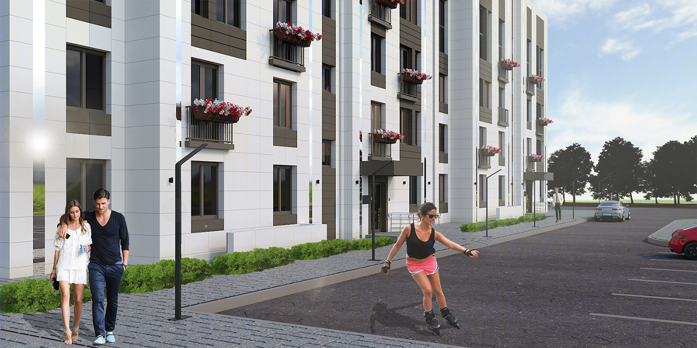 Anastasiya Gushchina丨公寓建筑丨Apartment complex "White Island"-0
