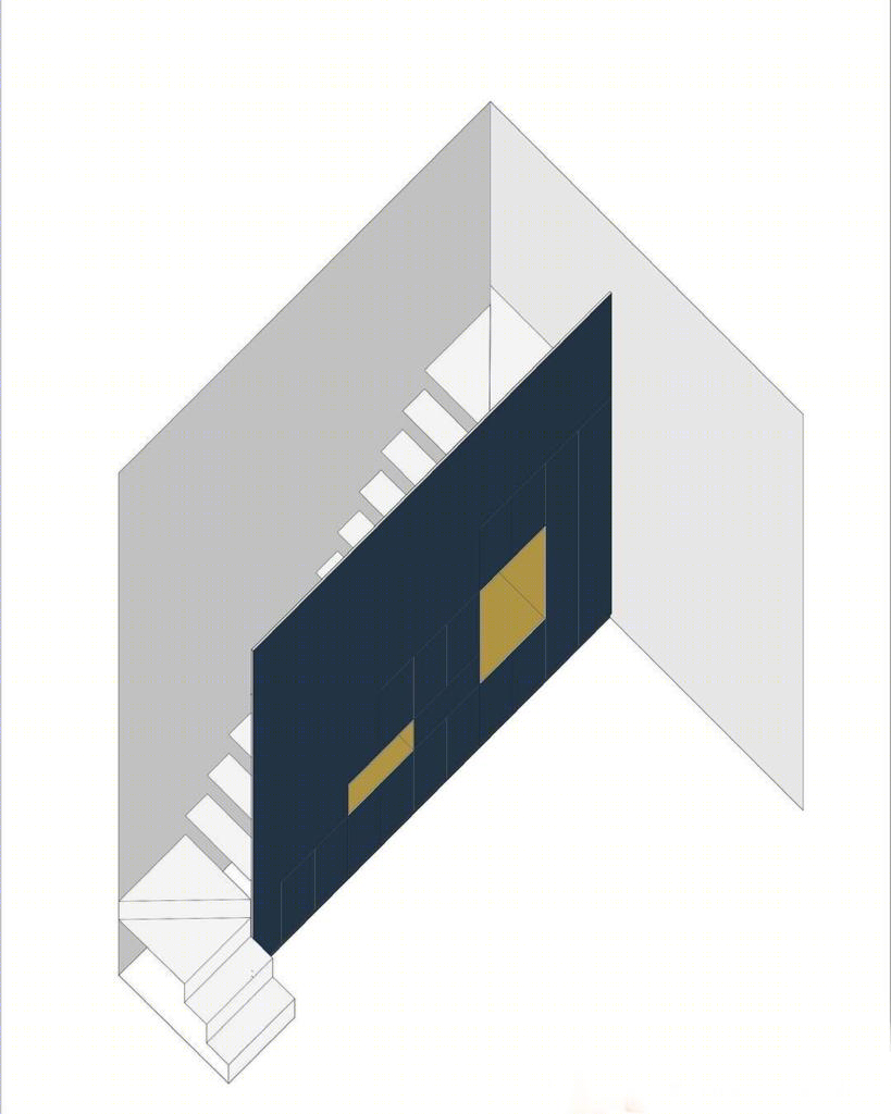 历史建筑中的现代蓝调公寓-11