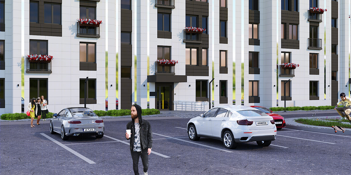 Anastasiya Gushchina丨公寓建筑丨Apartment complex "White Island"-1