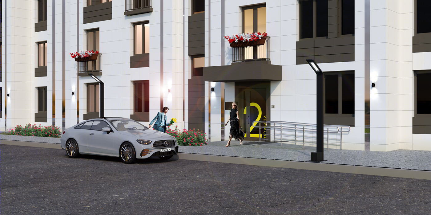 Anastasiya Gushchina丨公寓建筑丨Apartment complex "White Island"-3