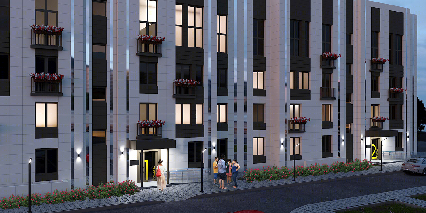 Anastasiya Gushchina丨公寓建筑丨Apartment complex "White Island"-6