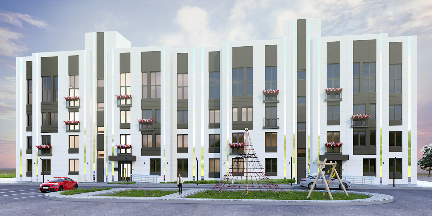 Anastasiya Gushchina丨公寓建筑丨Apartment complex "White Island"-7