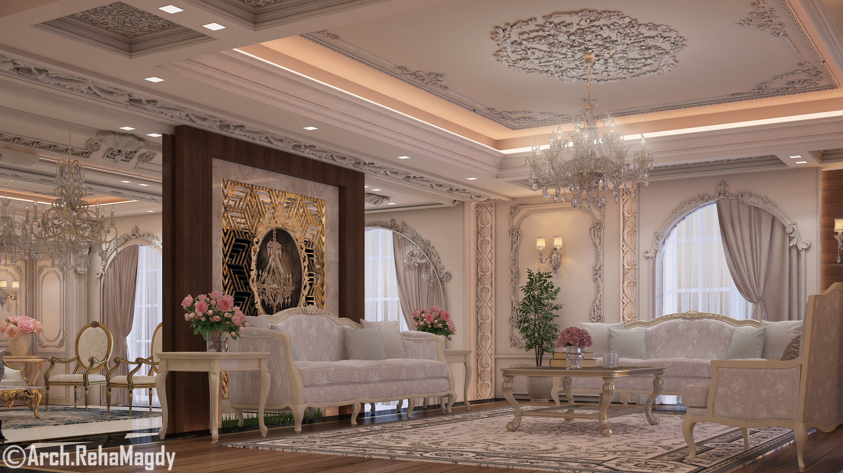 法式经典别墅接待厅-5