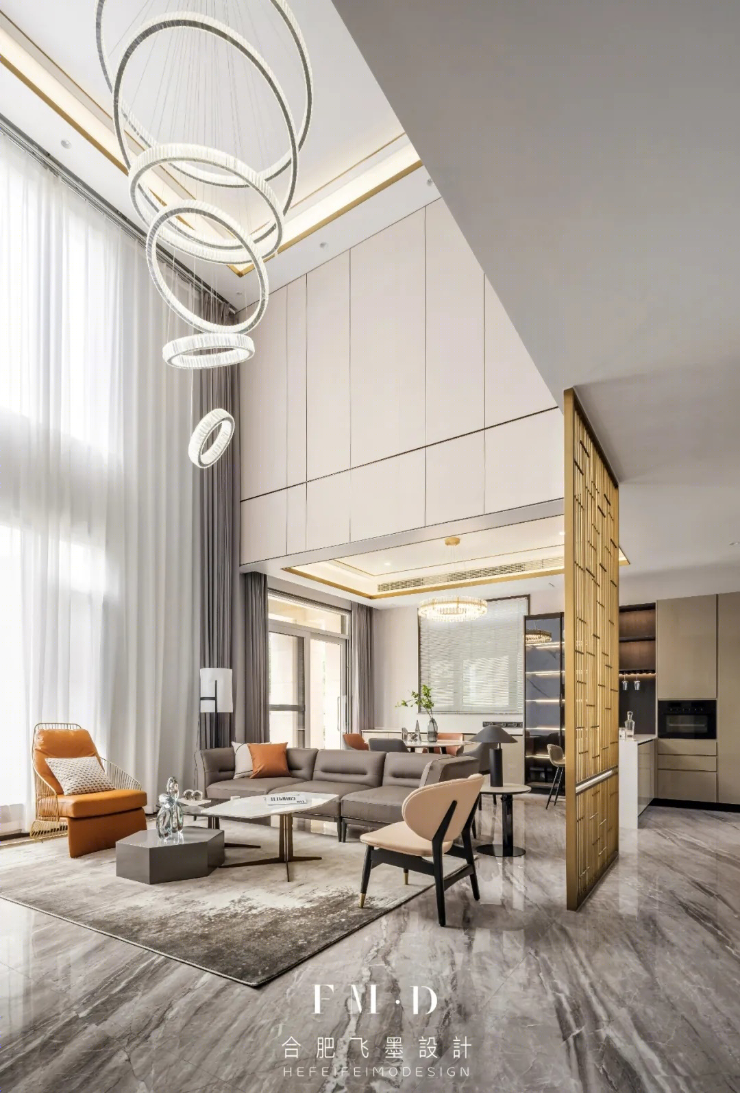 飞墨新作 || 450㎡ 顶奢别墅，现浇空间实现区域多功能化！-4