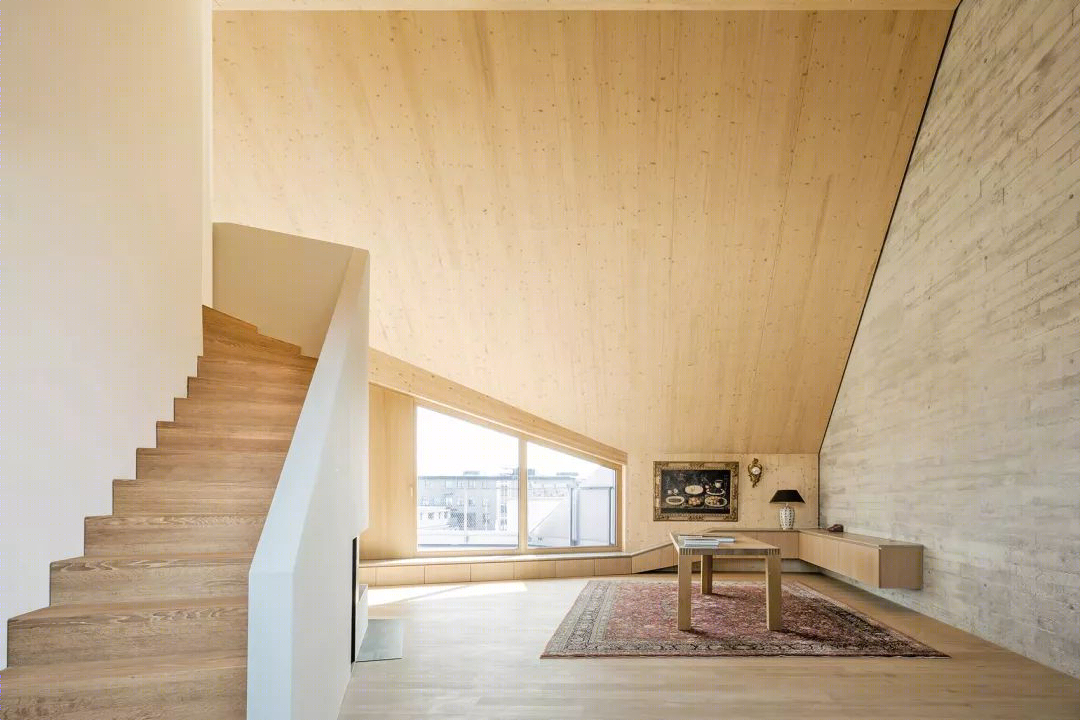 慕尼黑 R11 屋顶加建住宅 | 木结构编织室内外空间-0