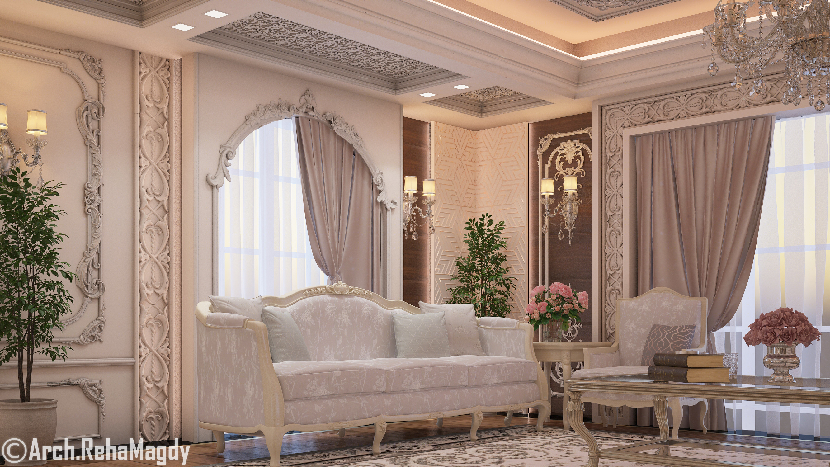 法式经典别墅接待厅-6