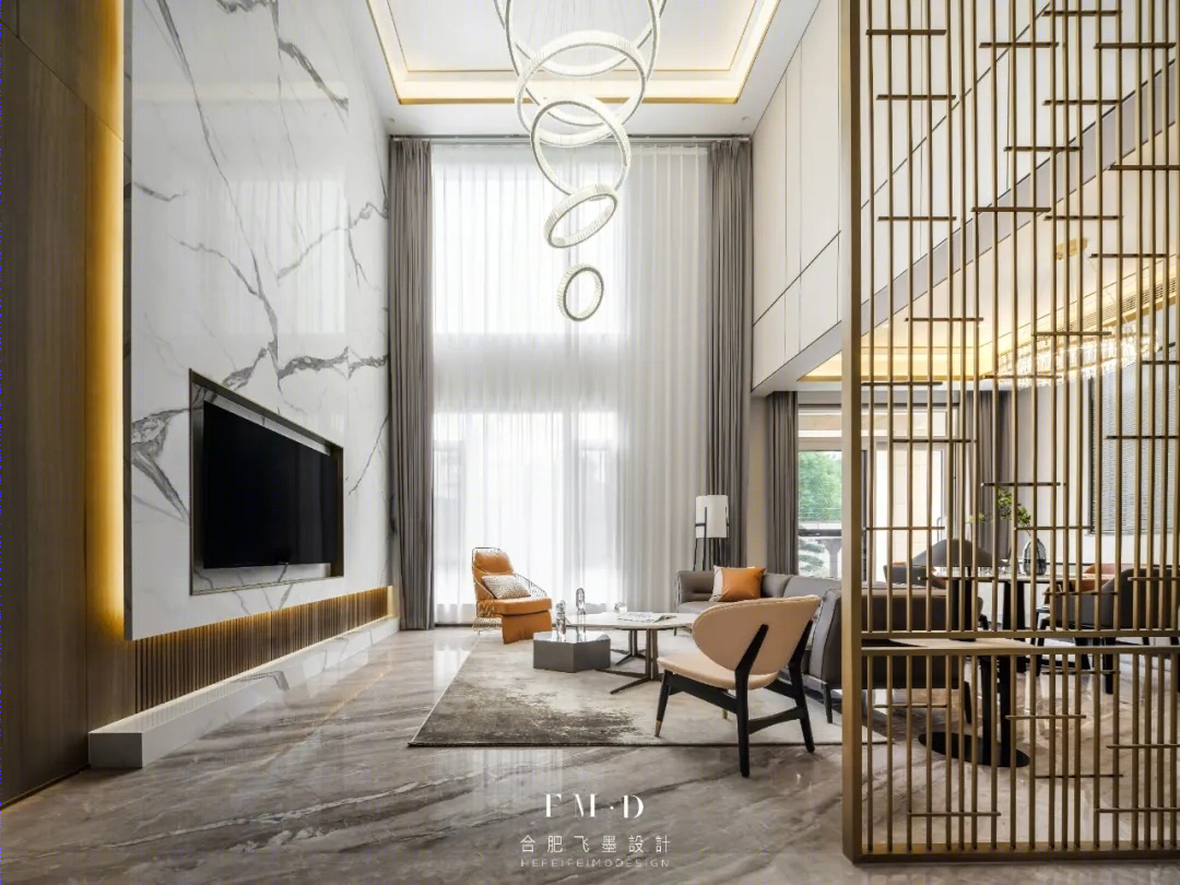 飞墨新作 || 450㎡ 顶奢别墅，现浇空间实现区域多功能化！-5