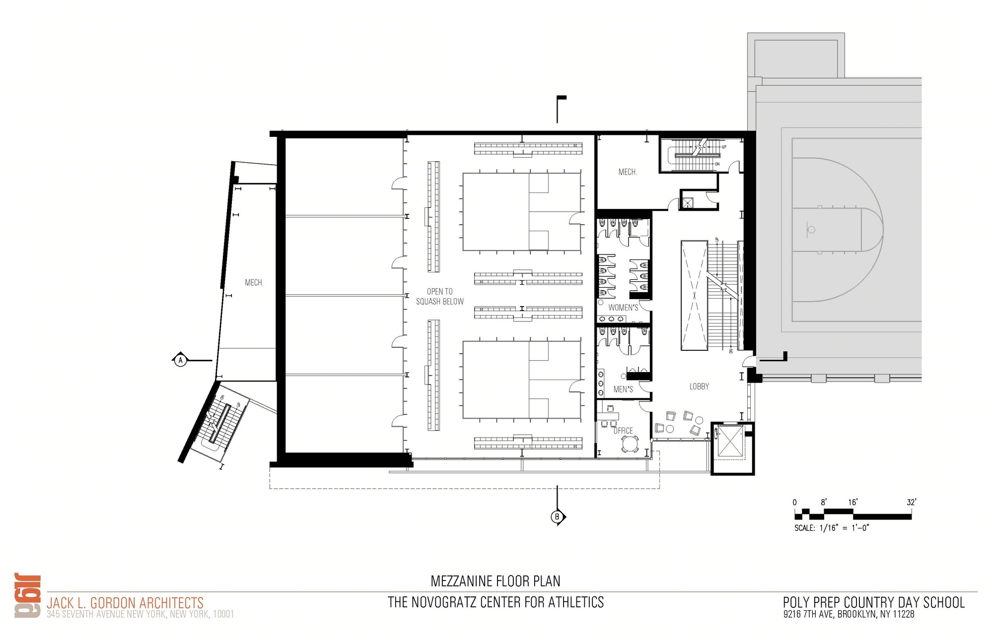 纽约顶级私立学校新建运动中心，灵活布局融入校园历史-12