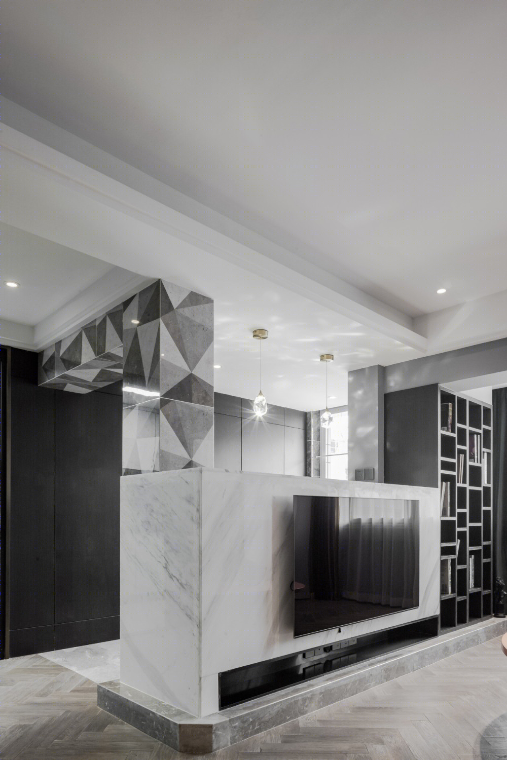 杭州 127㎡私宅改造 | 错层空间变通透绿意生活-12