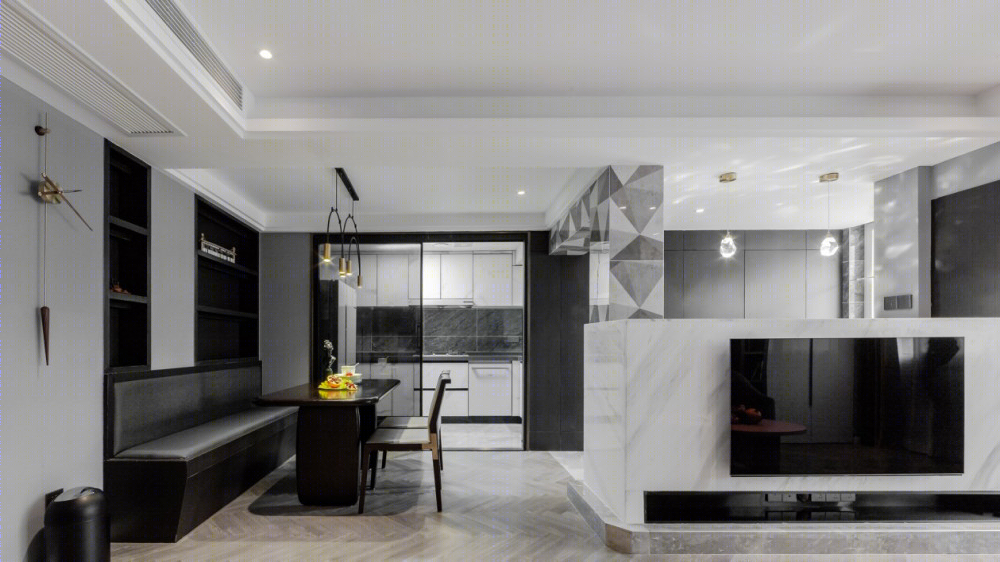 杭州 127㎡私宅改造 | 错层空间变通透绿意生活-15