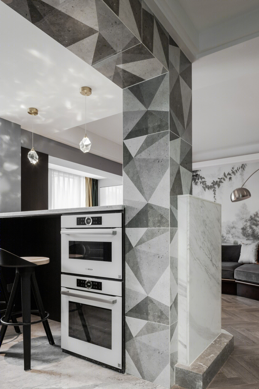 杭州 127㎡私宅改造 | 错层空间变通透绿意生活-13