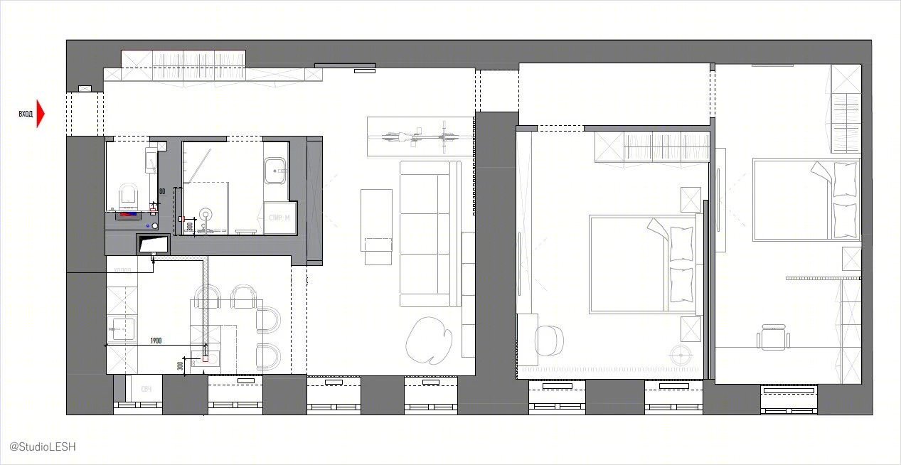85㎡现代简约公寓设计丨LESH Studio-50