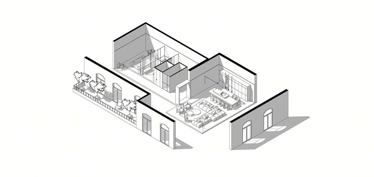 原木水泥灰，优雅 loft 生活-3