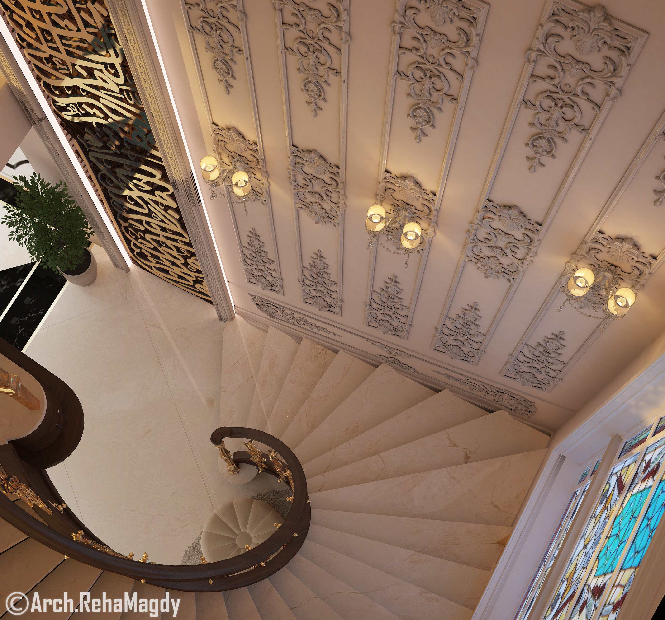 法式经典别墅接待厅-10