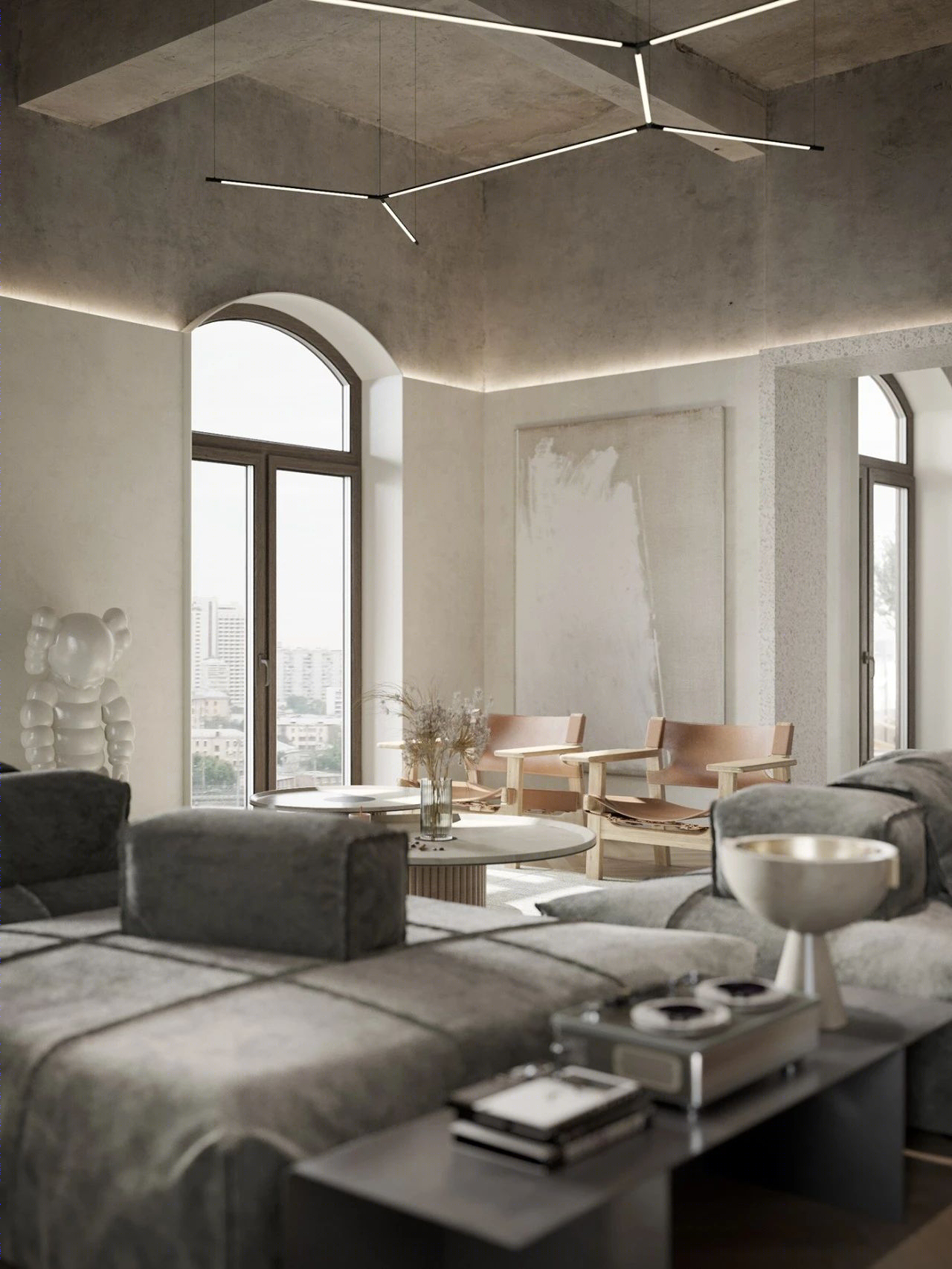 原木水泥灰,优雅 loft 生活-8