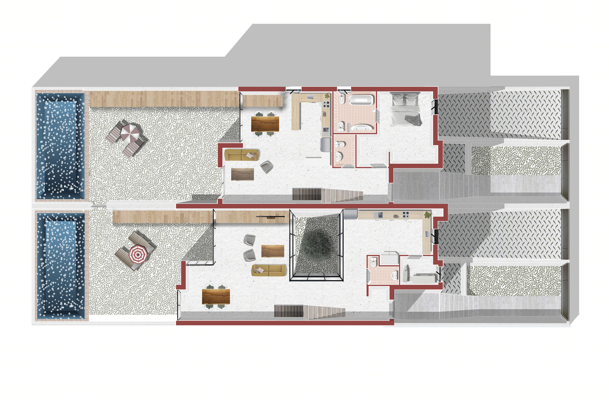 Madrid 时尚住宅区 Montecarmelo 的创意 terrace houses-2