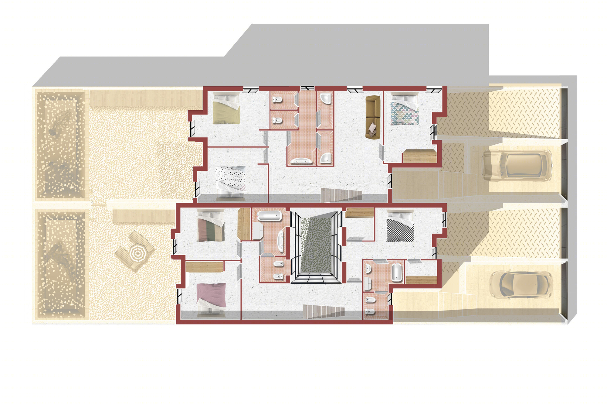 Madrid 时尚住宅区 Montecarmelo 的创意 terrace houses-6