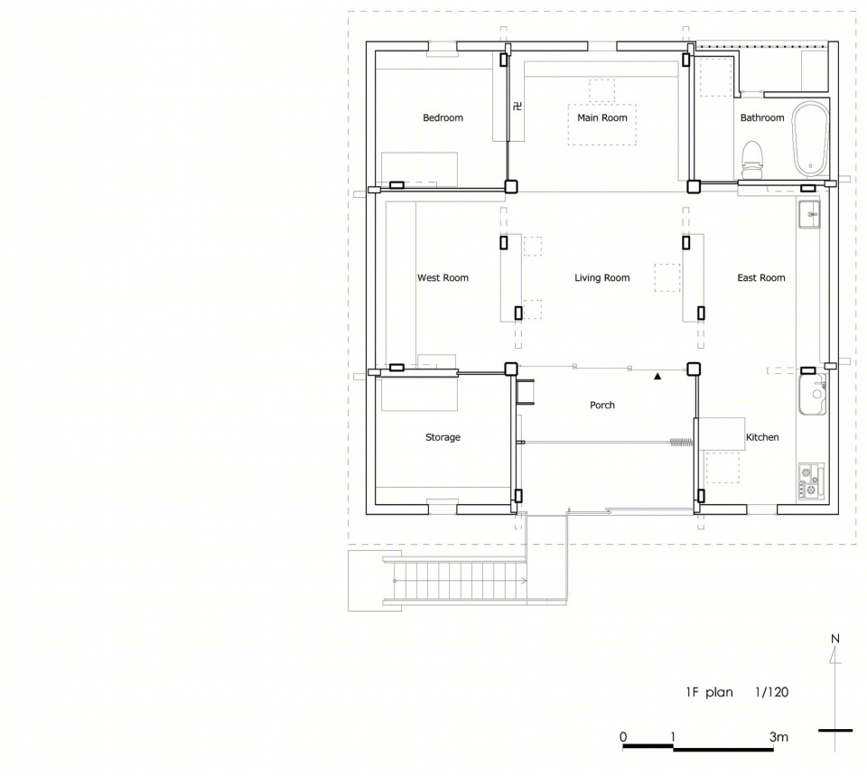 对角线构筑的架空住宅丨日本茨城丨FT Architects-46