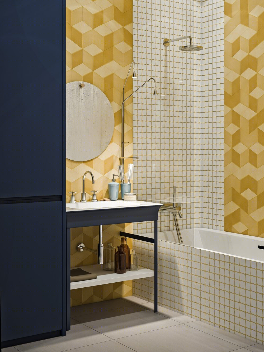 奢雅家居典范 | blue&yellow 午夜蓝++ 黄色空间设计-1